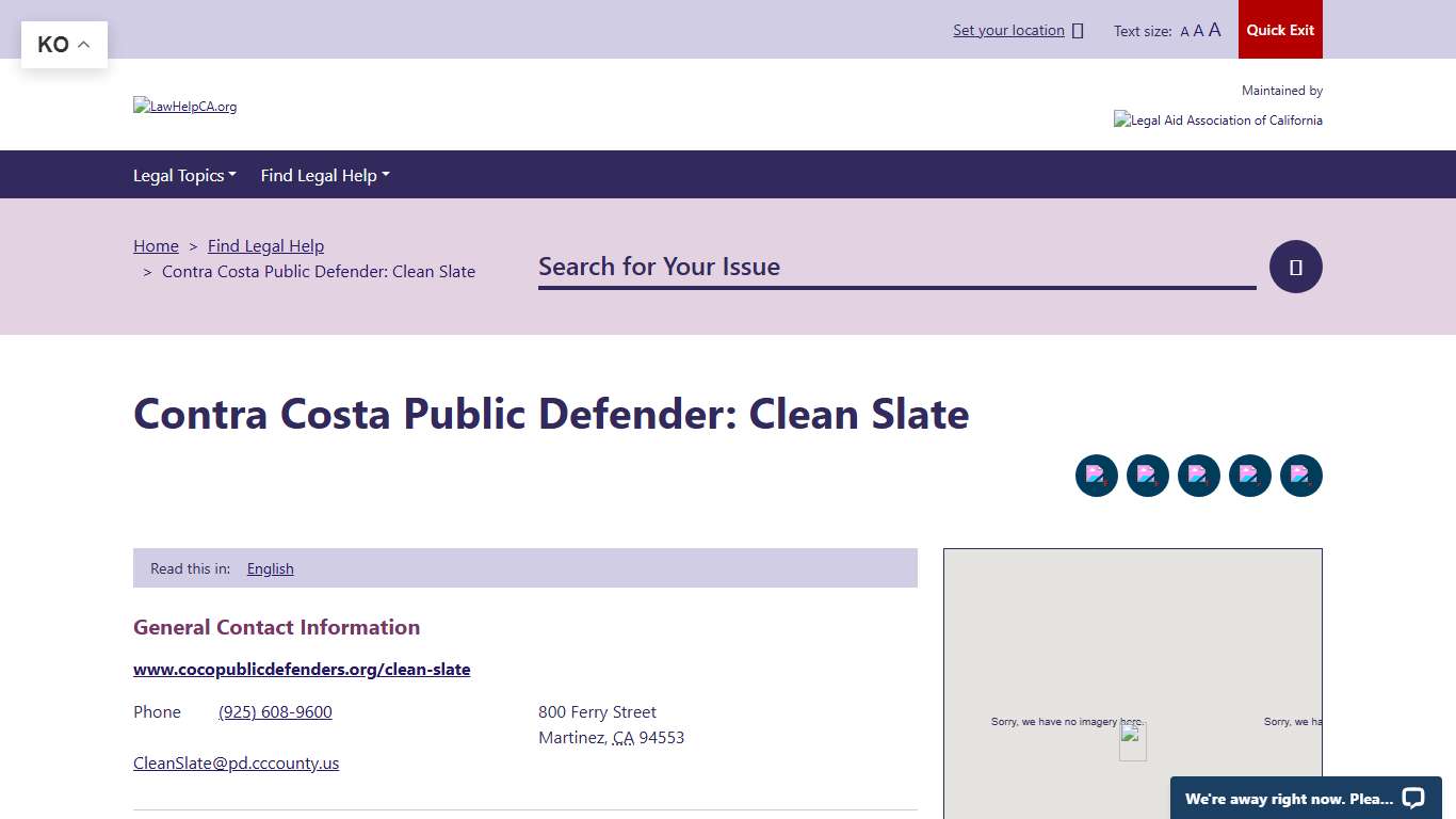 Contra Costa Public Defender: Clean Slate LawHelpCA - Legal aid and legal help near you
